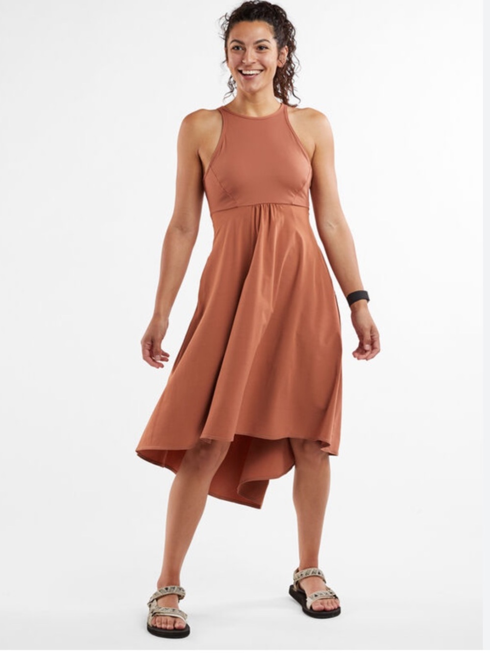 Prana Railay High Low Dress in Terracotta, XS